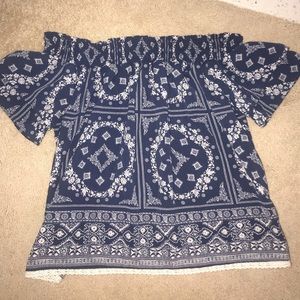 Off the shoulder t-shirt blouse